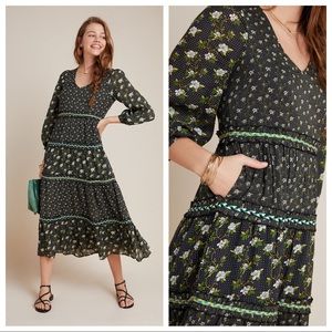 NWOT Anthropologie Maeve Peasant Maxi Dress